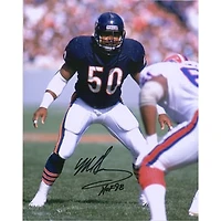 Mike Singletary Chicago Bears Autographed 8" x 10" Navy Vertical Photograph with "HOF 98" Inscription