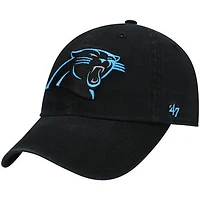 Youth '47 Black Carolina Panthers Logo Clean Up Adjustable Hat