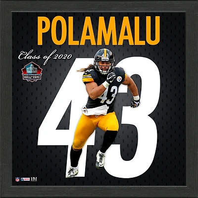 Highland Mint Troy Polamalu Pittsburgh Steelers 2020 Pro Football Hall of Fame 13'' x 13'' Impact Jersey Framed Photo