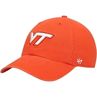 Men's '47 Orange Virginia Tech Hokies Clean Up Adjustable Hat