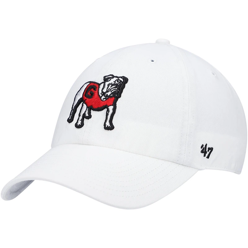 Men's '47 White Georgia Bulldogs Clean Up Adjustable Hat