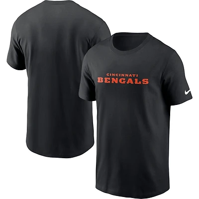 Men's Nike Black Cincinnati Bengals Fan Gear Wordmark T-Shirt