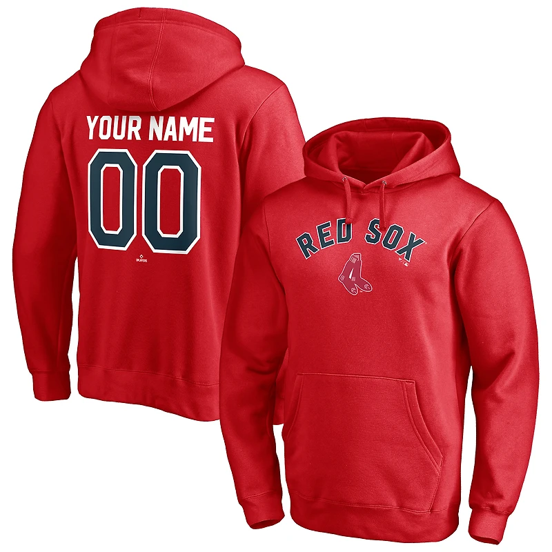Men's Red Boston Red Sox Cooperstown Winning Streak Personalized Name & Number Pullover Hoodie
