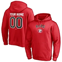 Men's Red Cincinnati Reds Cooperstown Winning Streak Personalized Name & Number Pullover Hoodie