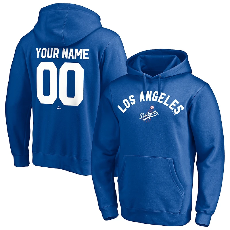Men's Royal Los Angeles Dodgers Cooperstown Winning Streak Personalized Name & Number Pullover Hoodie