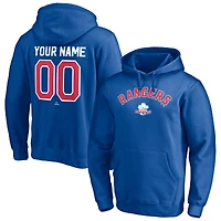 Men's Royal Texas Rangers Cooperstown Winning Streak Personalized Name & Number Pullover Hoodie