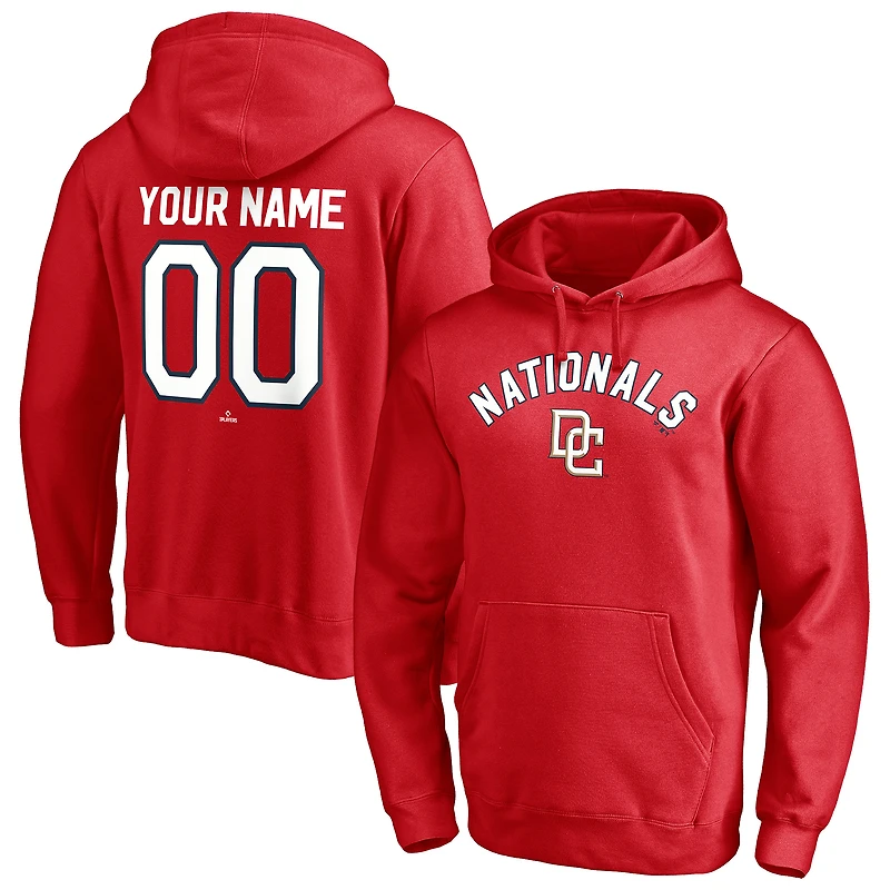Men's Red Washington Nationals Cooperstown Winning Streak Personalized Name & Number Pullover Hoodie