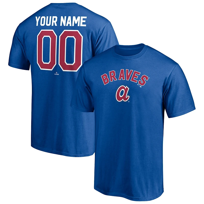 Men's Royal Atlanta Braves Cooperstown Winning Streak Personalized Name & Number T-Shirt