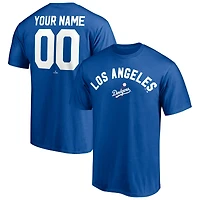 Men's Royal Los Angeles Dodgers Cooperstown Winning Streak Personalized Name & Number T-Shirt
