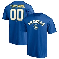 Men's Royal Milwaukee Brewers Cooperstown Winning Streak Personalized Name & Number T-Shirt