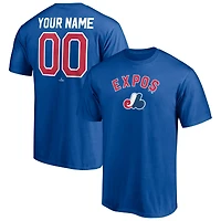 Men's Royal Montreal Expos Cooperstown Winning Streak Personalized Name & Number T-Shirt