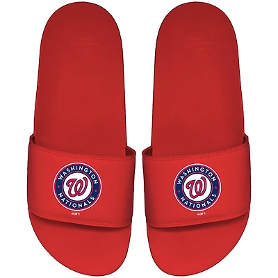 Men's ISlide Red Washington Nationals Primary Motto Slide Sandals