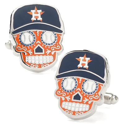 Men's Navy Houston Astros Sugar Skull Cufflinks