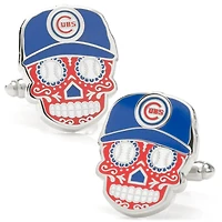 Men's Royal Chicago Cubs Sugar Skull Cufflinks