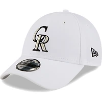 Men's New Era White Colorado Rockies League II 9FORTY Adjustable Hat