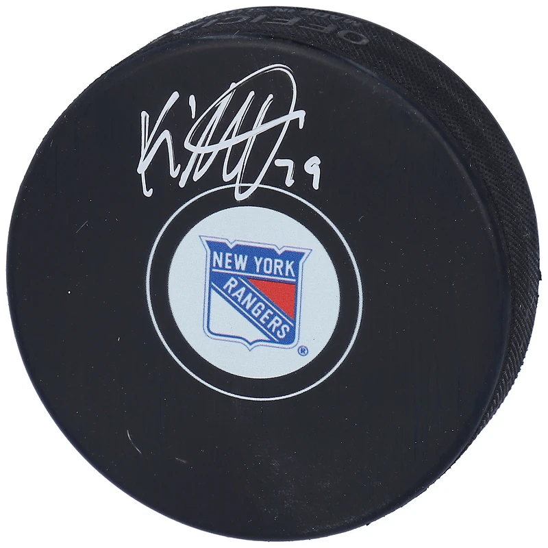 K'Andre Miller New York Rangers Autographed Hockey Puck