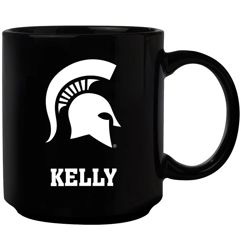 Black Michigan State Spartans 11oz. Personalized Mug