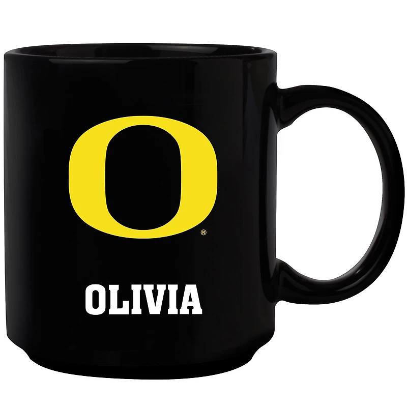 Black Oregon Ducks 11oz. Personalized Mug
