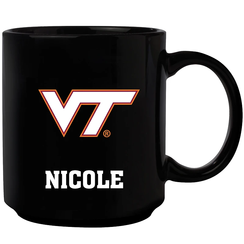 Black Virginia Tech Hokies 11oz. Personalized Mug