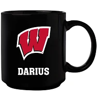 Black Wisconsin Badgers 11oz. Personalized Mug