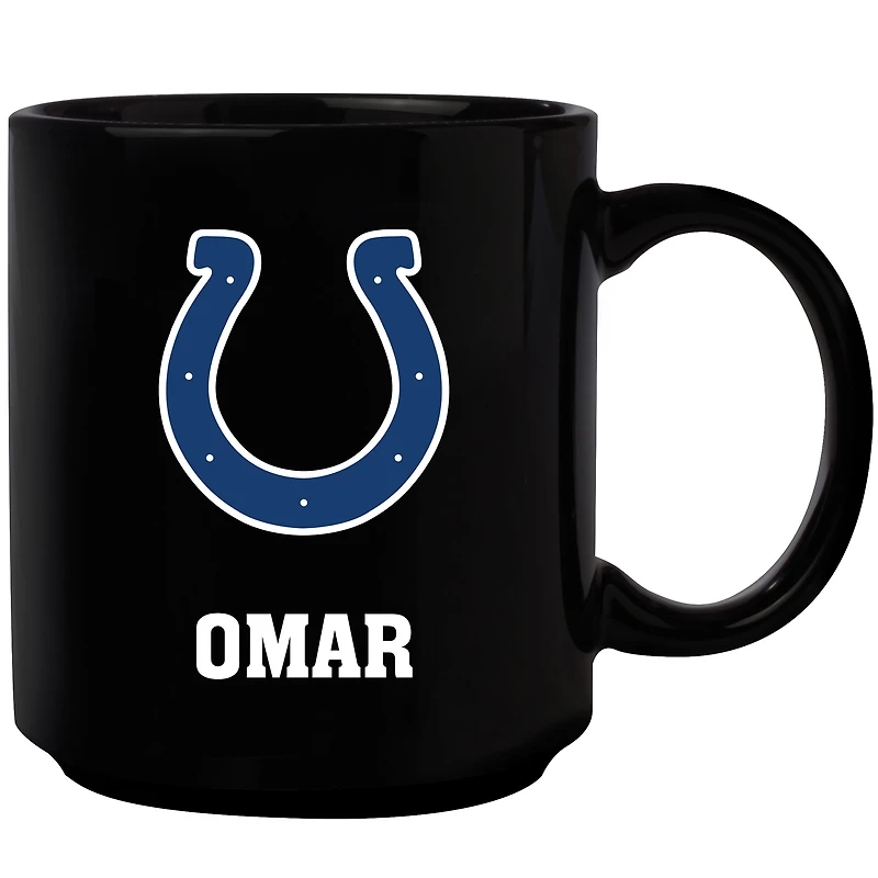 Black Indianapolis Colts 11oz. Personalized Mug