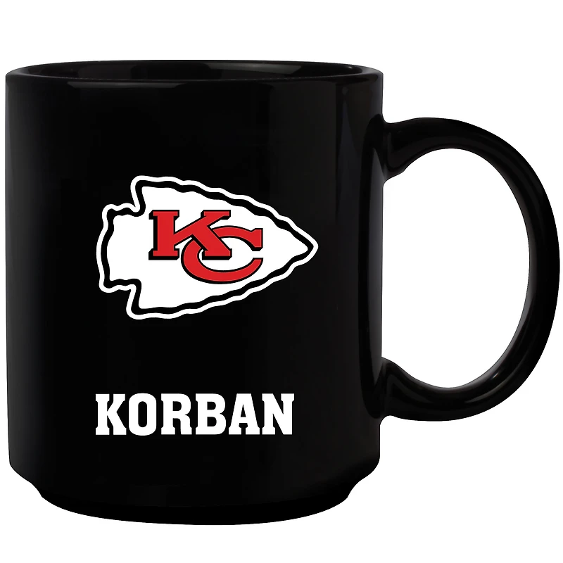 Black Kansas City Chiefs 11oz. Personalized Mug