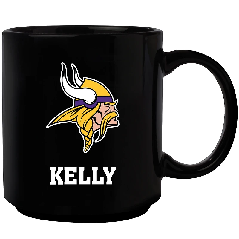 Black Minnesota Vikings 11oz. Personalized Mug