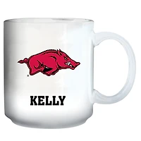White Arkansas Razorbacks 11oz. Personalized Mug