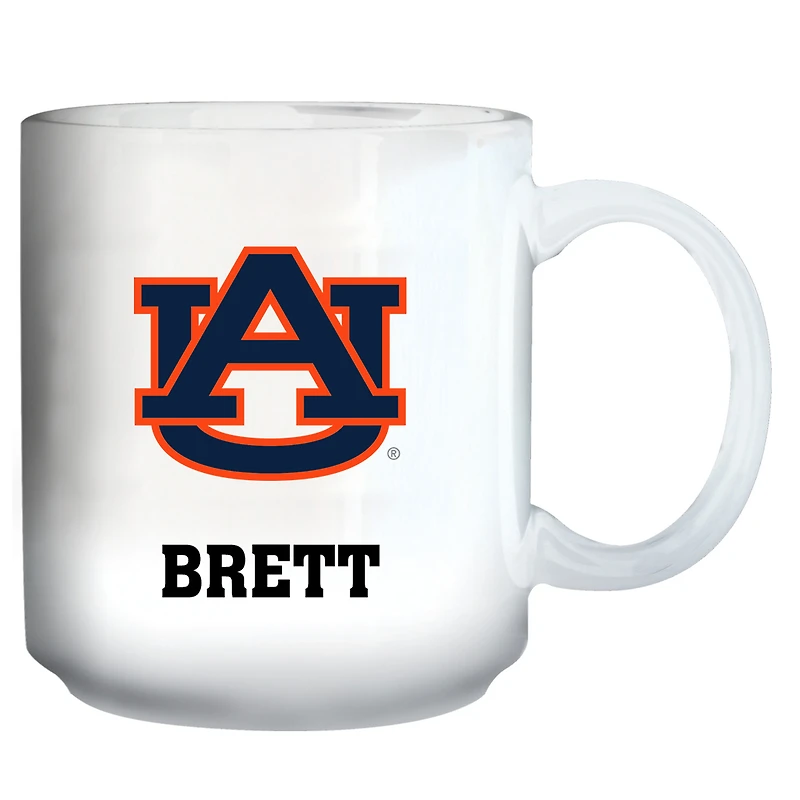 White Auburn Tigers 11oz. Personalized Mug