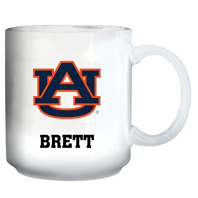 White Auburn Tigers 11oz. Personalized Mug