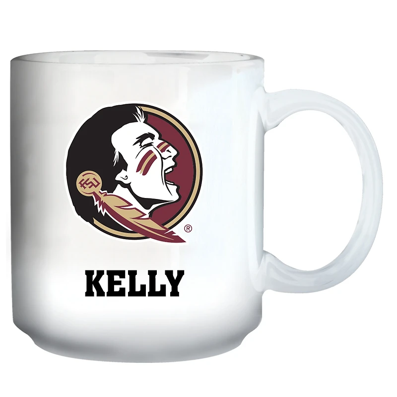 White Florida State Seminoles 11oz. Personalized Mug