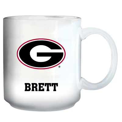 White Georgia Bulldogs 11oz. Personalized Mug