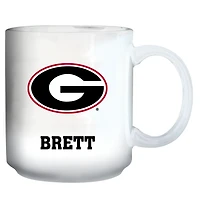White Georgia Bulldogs 11oz. Personalized Mug