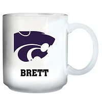 White Kansas State Wildcats 11oz. Personalized Mug