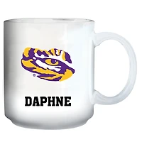 White LSU Tigers 11oz. Personalized Mug