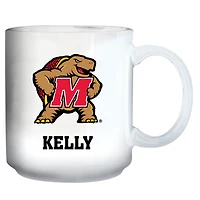 White Maryland Terrapins 11oz. Personalized Mug