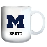 White Michigan Wolverines 11oz. Personalized Mug