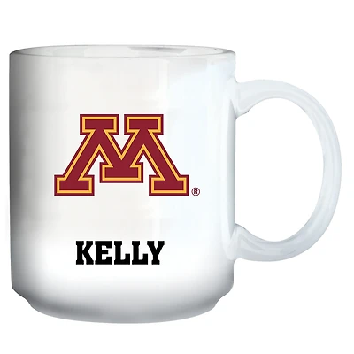 White Minnesota Golden Gophers 11oz. Personalized Mug