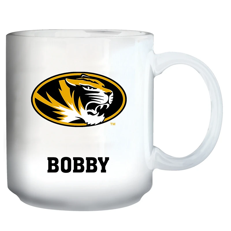 White Missouri Tigers 11oz. Personalized Mug