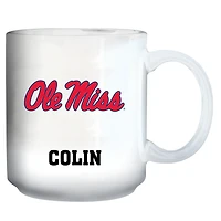 White Ole Miss Rebels 11oz. Personalized Mug