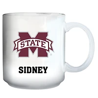 White Mississippi State Bulldogs 11oz. Personalized Mug