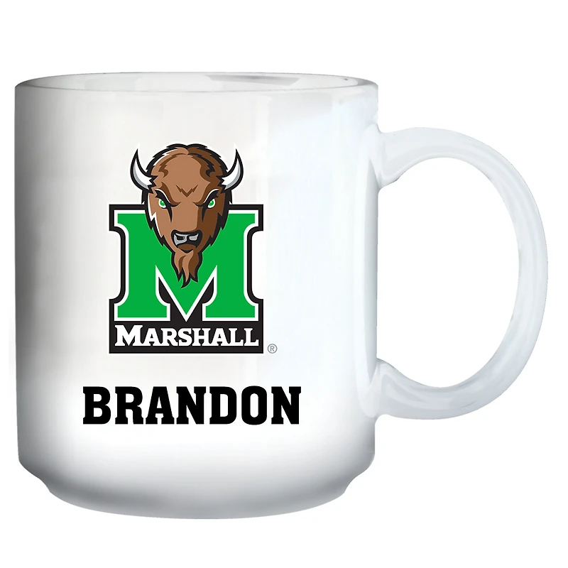 White Marshall Thundering Herd 11oz. Personalized Mug