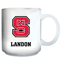 White NC State Wolfpack 11oz. Personalized Mug