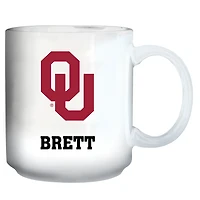 White Oklahoma Sooners 11oz. Personalized Mug