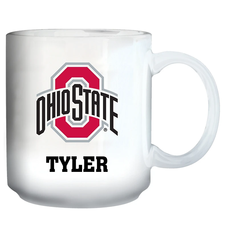 White Ohio State Buckeyes 11oz. Personalized Mug