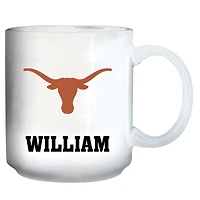 White Texas Longhorns 11oz. Personalized Mug