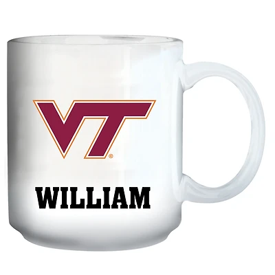 White Virginia Tech Hokies 11oz. Personalized Mug