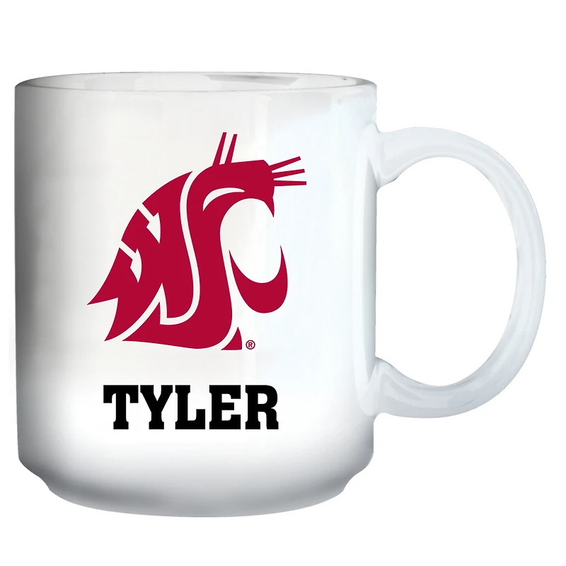 White Washington State Cougars 11oz. Personalized Mug
