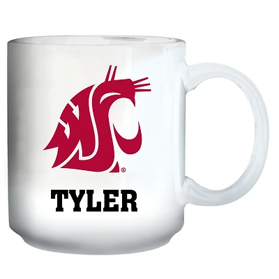 White Washington State Cougars 11oz. Personalized Mug