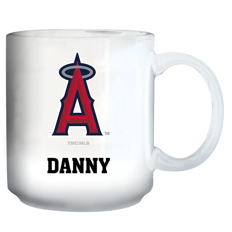 White Los Angeles Angels 11oz. Personalized Mug